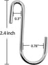 Pack of 10 Heavy Duty S-Shape Hooks, Stainless Steel, 2.4" Pan Pot Holder Rack Hooks Hanging Hangers S Shaped Hooks for Kitchenware Pots Utensils ...