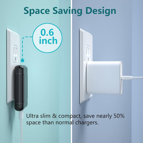 Flat USB Wall Charger, Costyle 3 Pack 18W 3A Quick Fast Charge 3.0 Adapter Slim Foldable USB Wall Plug Charging Block for Samsung Galaxy Android P...