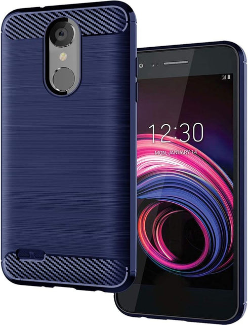 Compatible with LG Tribute Dynasty Case,Aristo 3 Case,Rebel 4 LTE Phone Case,Slim Thin Soft Flexible TPU Carbon Fiber Shockproof Texture Protectiv...