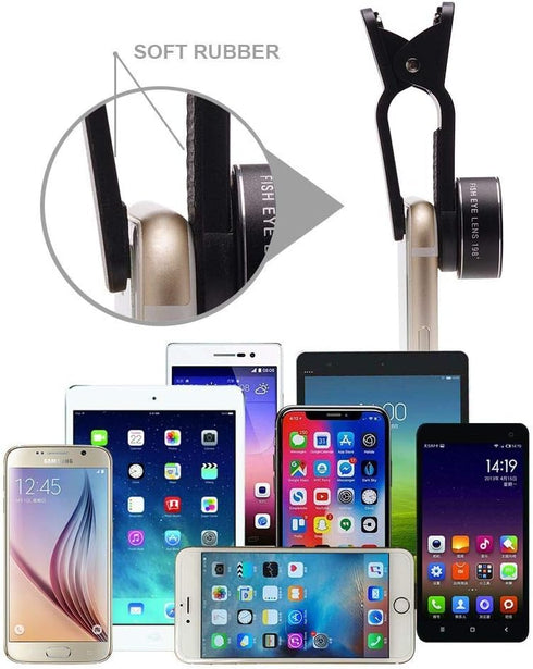 Phone Camera Lens Kit (13 Pieces) for iPhone 11 Xs 10 8 7 6 Plus SE Samsung and Most Andriod Phone- Wide Angle Lens & Macro Lens+Fisheye Lens and ...