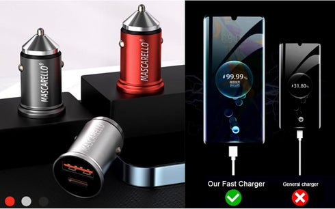 USB C Car Charger Fast Car Charger Port Adapter, 20W QC3.0 Mini Car Cigarette Lighter USB Type C 3A Output Car Charger (Silver)...
