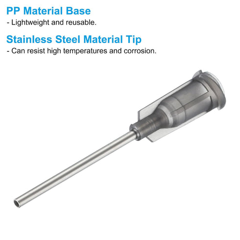 PATIKIL 16Ga x 1 Inch Dispensing Needle Tips, 10Pcs Stainless Steel and Plastic Glue Needle Tube Blunt Tips with Luer Lock for Glue Oil Applicator...