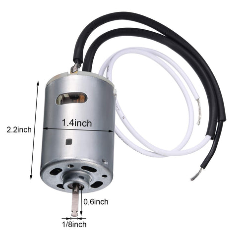 6" Replacement White RV Vent Fan Blade with 12V D-Shaft Motor, Compatible with Heng's, Elixir, Ventline, Jensen...