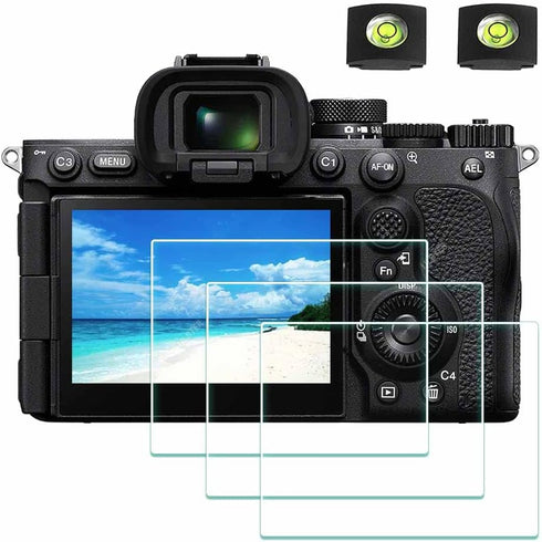 Screen Protector for Sony Alpha A7R V 7R V A7RV Camera & Hot Shoe Cover, 0.3mm 9H Hardness Tempered Glass Cover Anti-Scrach Anti-Fingerprint Anti-...