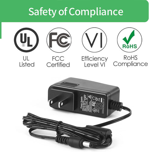 AC to DC 5V 1A Power Supply Adapter, Plug 5.5mm x 2.1mm...