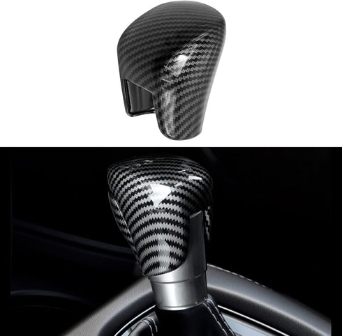 ABS Automobile Shift Knob Cover Carbon Fiber Decorative Cover Fit for Honda Civic 2022 2023, Honda CRV HRV 2023, Honda Accord 2018-2023 All-Inclus...