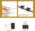 120Pcs Mini Binder Clips, 5/8 inch(15mm), Paper Clamps Small Size for Office Supplies, Black...