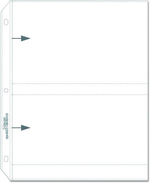 C-Line Clear Photo Pages for Four 5 x 7 Photos, 3-Hole Punched, 11.25 x 8.13, 50/Box...