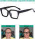 Eyekepper 4 Pack Ladies Eyeglasses - Oversized Square Design Eyewear for Women Transparent...