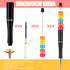 Crtiin 50 Pieces Plastic Beadable Pen Bulk Bead Ballpoint Pen Shaft Black Ink Beaded Pens with 50 Refills for DIY Making Gift Kids Students Office...