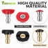 Pressure Washer Nozzle Tip Set with Nozzle Holder, 7 Power Washer Spray Nozzle Tips Multiple Degrees, 1/4" Quick Connect, 2.5 GPM, Rated Up to 400...