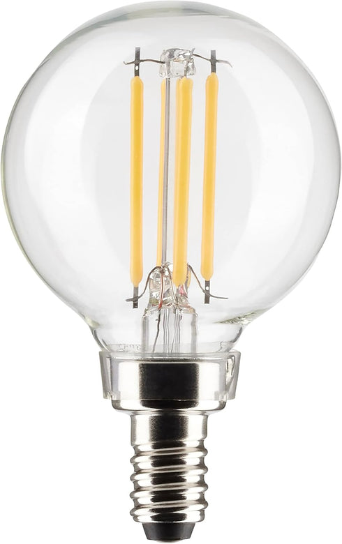 Satco 20524-5.5G16.5/LED/CL/927/120V/E12 S21209 Globe Style Antique Filament LED Light Bulb...