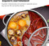 Shabu Hot Pot with Divider Hot Pot with Divider, Stainless Steel Shabu Shabu Hot Pots Dual Sided Soup Cookware Cooking Pot for Induction Cooktop G...