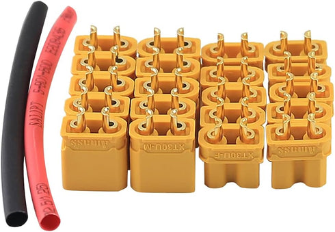10Pairs Amass XT30 Connector Male Female XT30U Bullet Plug Heat Shrink for Battery ESC Charger Lead...