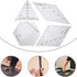 4Pcs Quilting Ruler, Handmade Quilting Templates, 60 Degree Triangle and Diamond, 45° Diamond, Hexagon Templates, Patchwork Sewing Craft Ruler for...