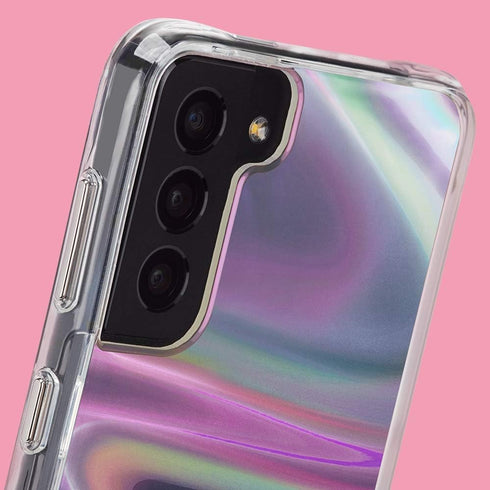 Case-Mate - SOAP Bubble - Case for Samsung Galaxy S21 Plus 5G - Swirled Iridescent Design - 10 ft Drop Protection - 6.7 inch - Iridescent Swirl...
