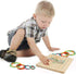 Wooden Geoboard Math Manipulative Material Graphical Geo Board Montessori Educational Toys Array Block Pattern Cards and Rubber Bands STEM Puzzle ...