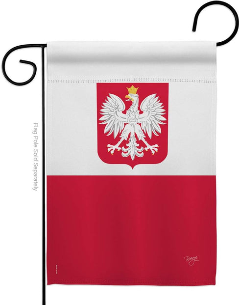 Breeze Decor Poland Garden Flag Regional Nation International World Country Particular Area House Decoration Banner Small Yard Gift Double-Sided, ...