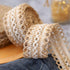 Christmas Burlap Lace Trim Natural Burlap Lace Ribbons for Crafts, Burlap Lace Ribbon for Wedding Decoration and DIY Craft Home Party Decoration (...