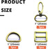 15Pcs Metal Swivel Snaps Hooks with D Rings and Tri-Glides Slide Buckles for Key Lanyard Purse Bag Straps Dog Collars DIY Sewing Hardware Craft (1...