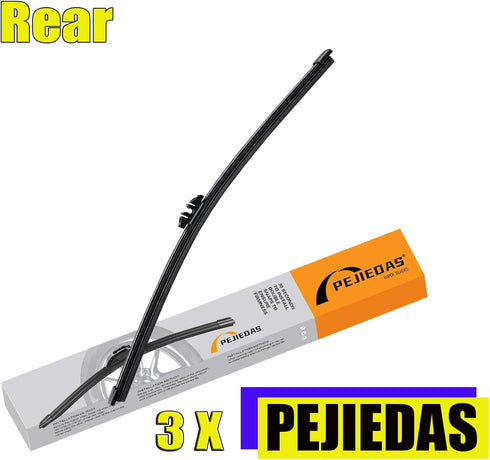 24"+19" Front Wiper Blade + 12" Rear Wiper Blade Set for Mercedes-Benz GLA45 AMG/ GLA250 2016-2021 OE Genuine Quality/Original Style (Pack of 3)...