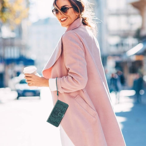 Phone Case for LG Aristo 5/K31/Fortune 3/Phoenix 5/K8x/Tribute Monarch/Risio 4 Wallet with Tempered Glass Screen Protector Flip Cover Card Holder ...