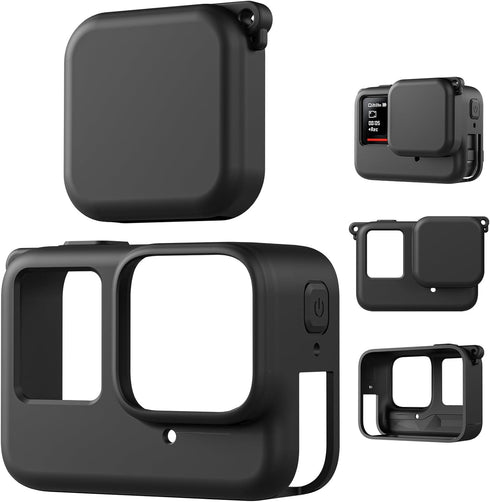 TELESIN Silicone Case Frame Housing Cage Protective Sleeve with Lens Cover Cap for Insta360 Ace Pro Insta 360 Camera Mount Accessories (for Insta3...