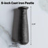 Backcountry Iron 6.25 Inch Heavy Cast Iron Pestle for Grinding and Pulverizing...