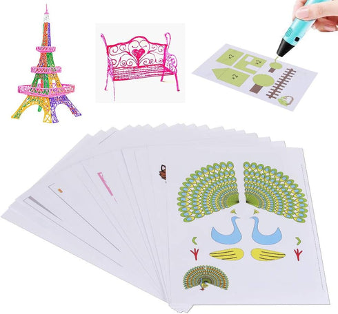 3D Printer Drawing Paper,SHONCO Design Paper Molds for 3D Drawing Paper Models for Practice 20pcs...