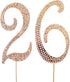 MAGJUCHE Gold 26" Crystal Cake Topper, Number 26 Rhinestones 26th Birthday Cake Topper, Men or Women Birthday or 26th Anniversary Party Decoration...