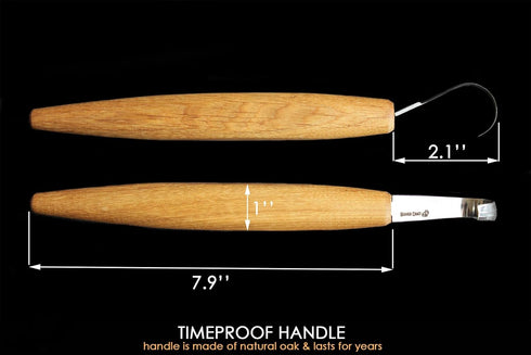 BeaverCraft Spoon Carving Hook Knife SK5 2" - Double Sided Sharpening Curved Wood Carving Knife for Bowls Cups Crooked - for Professional Carvers ...