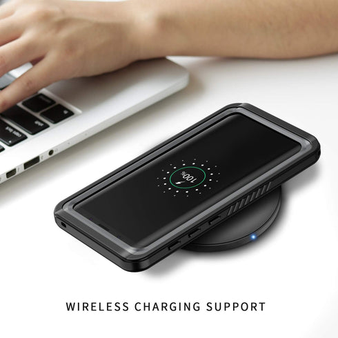 Lanhiem for Samsung Galaxy S9+ Plus Case, IP68 Waterproof Dustproof Case with Built-in Screen Protector, Rugged Full Body Shockproof Protective Ph...