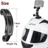 HSU Aluminum Alloy Curved Extension Arm (3”) Metal Pole Mount Helmet Stick Extension Arm Mount for Hero 12/11/10/9/8/7/6 Black, DJI Osmo Action 4/...