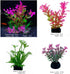 Fish Tank Accessories Green Plants ?Pink and Green Fish Tank Decorations, Aquarium Decor Plastic Plants,Small Aquarium Decorations Kit...