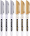 6Pc Gold Silver Epoxy Resin Drawing Pen Gold Leafing Point Pen Marker Acrylic Paint Highlights Metallic Permanent Marker Silicone Molds epoxy resi...