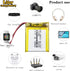 Liter 3.7V 350mAh 303035 Lipo Battery Rechargeable Lithium Polymer ion Battery Pack with JST 2.0mm Connector...