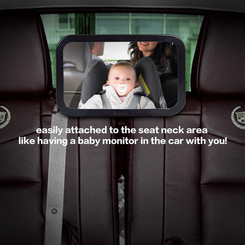 Shynerk Baby Car Mirror, Rear Facing Car Seat Mirror Safety for Infant Newborn, Baby Mirror with Wide Rearview & 360° Rotation, Shatterproof & Eas...