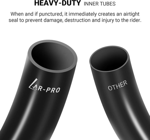 (2 Pack) AR-PRO Scooter Replacement Inner Tubes - 12.5" x 2.25" Inner Tubes with Angled Valve and FREE 2 Tire Levers Compatible With Razor Pocket ...