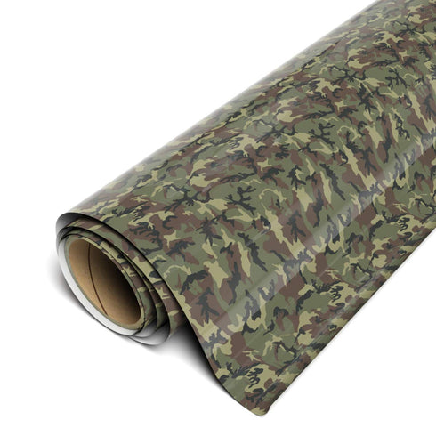 Siser EasyPSV Patterns 11.8" x 3ft Roll - Self Adhesive Permanent Craft Vinyl (Camo Green)...