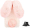 Plush Rabbit Case Compatible with Google Pixel 6,Fluffy Fuzzy Cute 3D Bunny Ears Soft Warm Case Faux Fur Shockproof TPU Back Cover with Bling Diam...