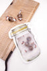 50Pcs Mason Jar Pattern Food Storage Bag Reusable Portable Stand Up Smell Proof Ziplock Bags Snack Saver Container Retail Package Bag Frosted Pouc...