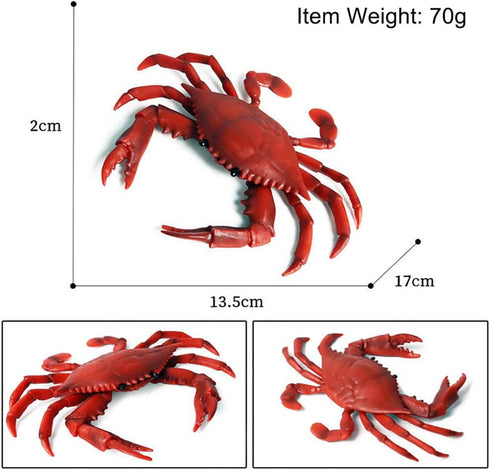 Realistic Crab Marine Animal Model Toys, 2 Pcs Simulated Sea Life Animals Figurine Collection Sea Creature Science Educational Props Toys...