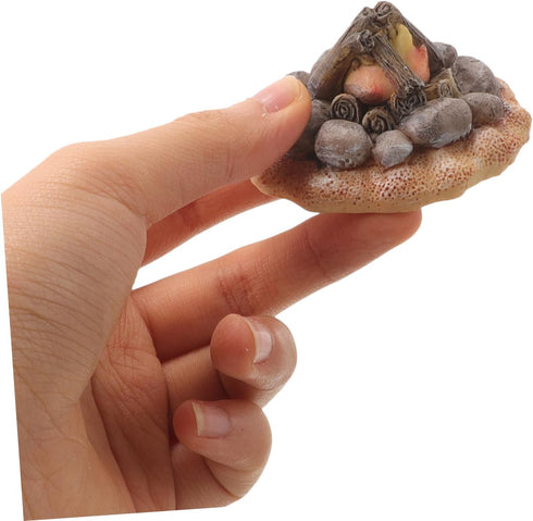 Miniature Bonfire Resin Fake Fire Micro Campfire Model Miniature Decoration Miniature Fire Miniature Things Trinkets Accessories Decorations Manua...