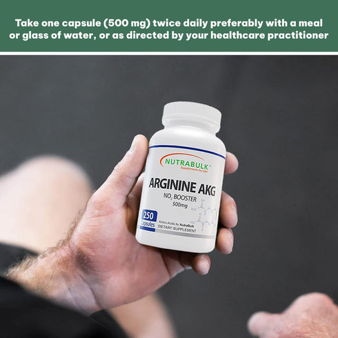 Premium Arginine AKG 500mg Capsules - 250 Capsules...