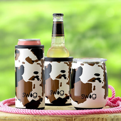 Swig Life Skinny Can Cooler, 12oz Insulated Slim Can Holder, Stainless Steel Cooler, Covers for Tall Beer Bottles, Beach Accessories for Women (Ha...