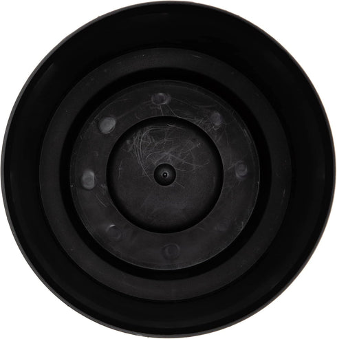 Bloem Hopson Round Planter with Gold Metal Stand: 6" - Black - Durable Plastic Pot, Powder Coated Removable Stand, for Indoor and Outdoor Use, Gar...