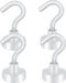 Neosmuk Magnetic Hooks,Heavy Duty Earth Magnets with Hook for Refrigerator, Extra Strong Cruise Hook for Hanging, Magnetic Hanger for Curtain, Gri...