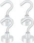 Neosmuk Magnetic Hooks,Heavy Duty Earth Magnets with Hook for Refrigerator, Extra Strong Cruise Hook for Hanging, Magnetic Hanger for Curtain, Gri...
