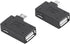 Zerone 2Pcs 90 Degree Left & Right Angled Micro USB 2.0 OTG Host Adapter, Female to Male Micro OTG Adapter with USB Electricity Supply Port...