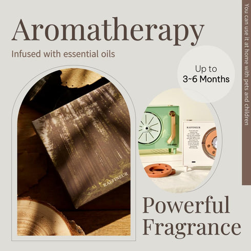 Turntable Diffuser Refill Kit (Blanche of Soap), Waterless Solid Terracotta Refill Infused with Aromatherapy Essential Oil, Air freshener for Home...